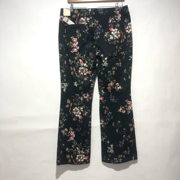 Athropologie Womens Pilcro Mid-Rise Demilune Floral Utility Pants size 32 - Picture 9 of 13
